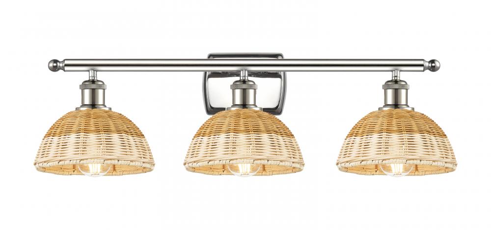 Bristol Natural II - 3 Light - 28 inch - Polished Nickel - Bath Vanity Light