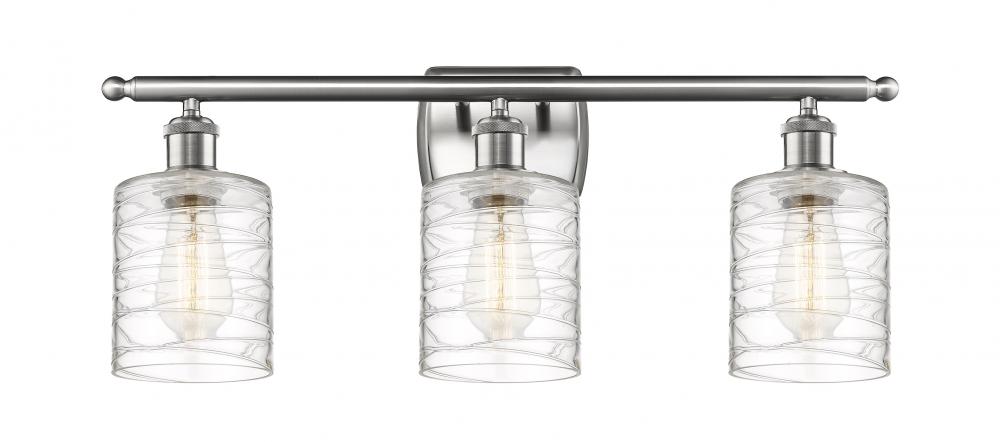 Cobbleskill - 3 Light - 25 inch - Brushed Satin Nickel - Bath Vanity Light