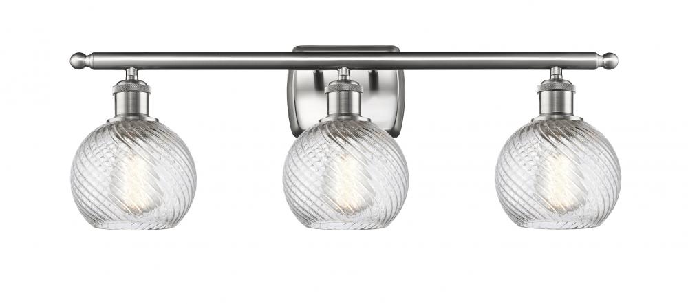 Small Twisted Swirl 3 Light Bath Vanity Light part of the Ballston Collection