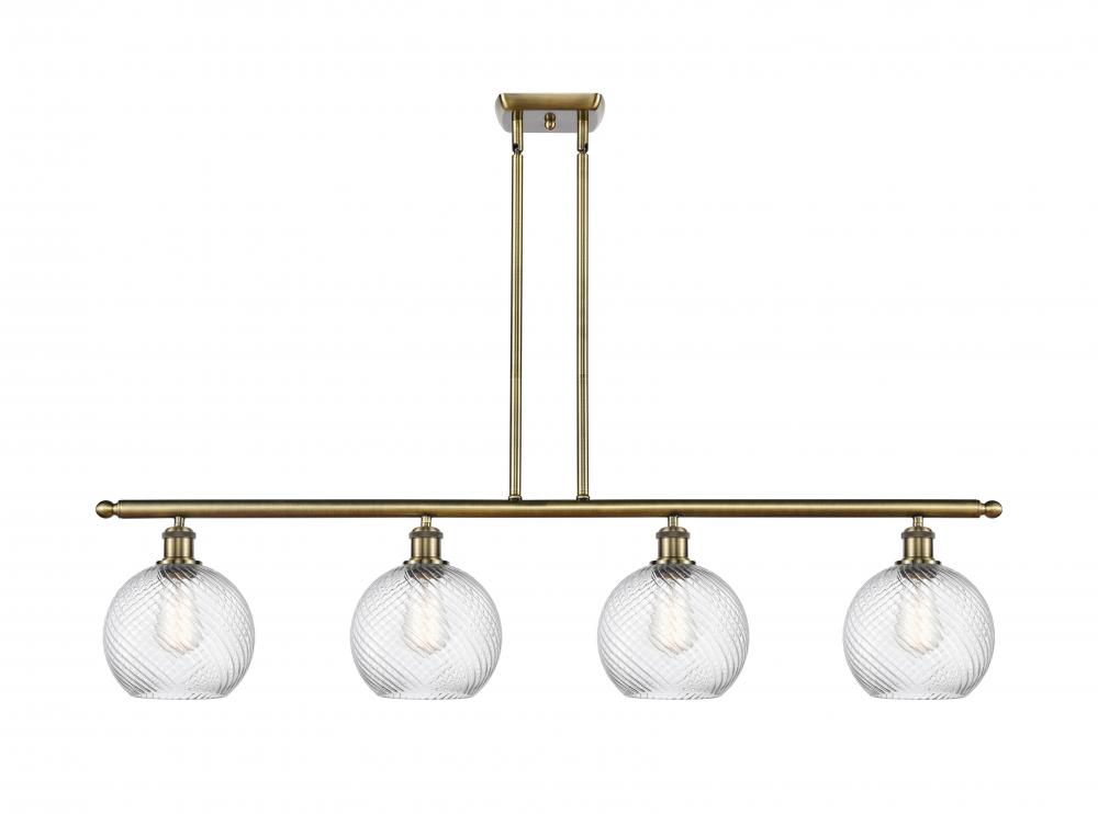 Twisted Swirl 4 Light Island Light part of the Ballston Collection