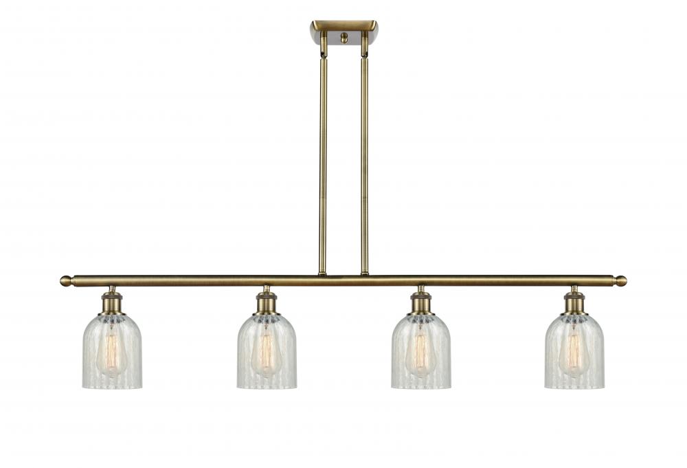 Caledonia - 4 Light - 48 inch - Antique Brass - Stem hung - Island Light