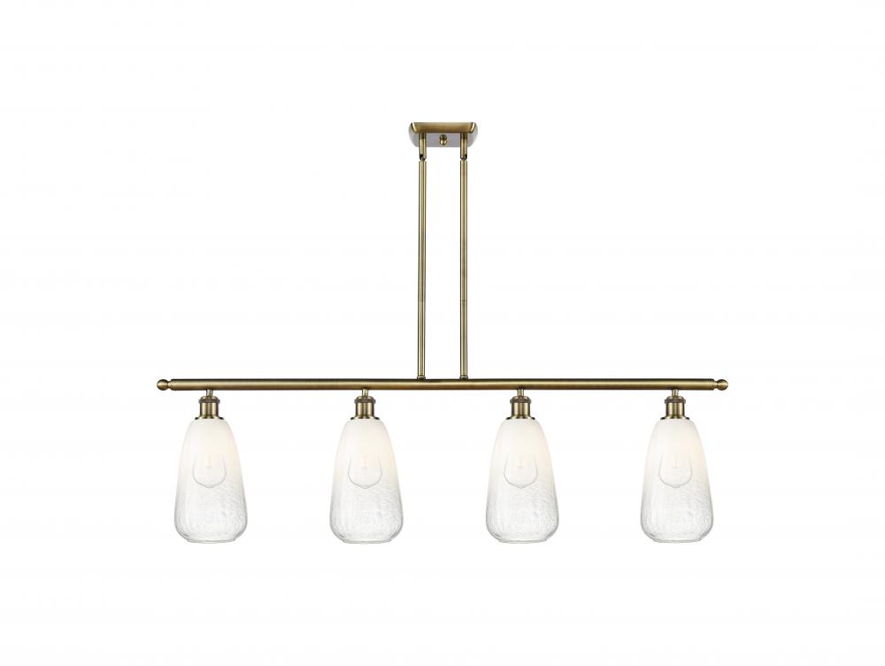 Brookhaven Almond - 4 Light - 48 inch - Antique Brass - Stem Hung - Island Light