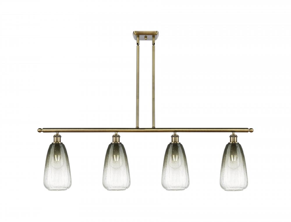 Brookhaven Almond - 4 Light - 48 inch - Antique Brass - Stem Hung - Island Light