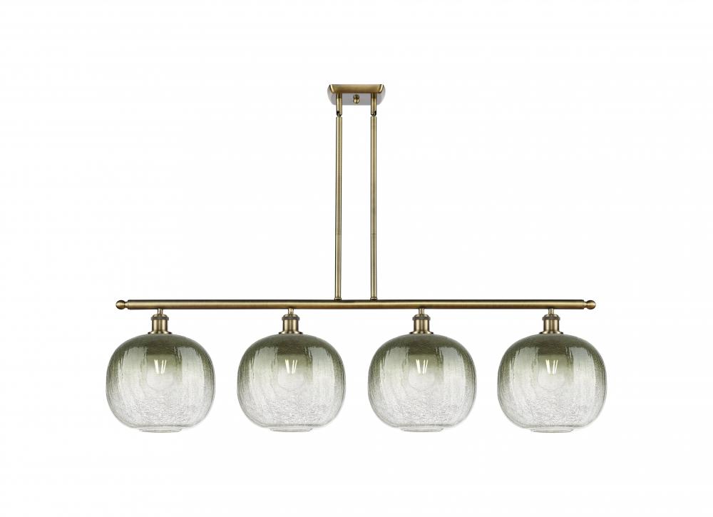 Brookhaven Sphere - 4 Light - 49 inch - Antique Brass - Stem Hung - Island Light