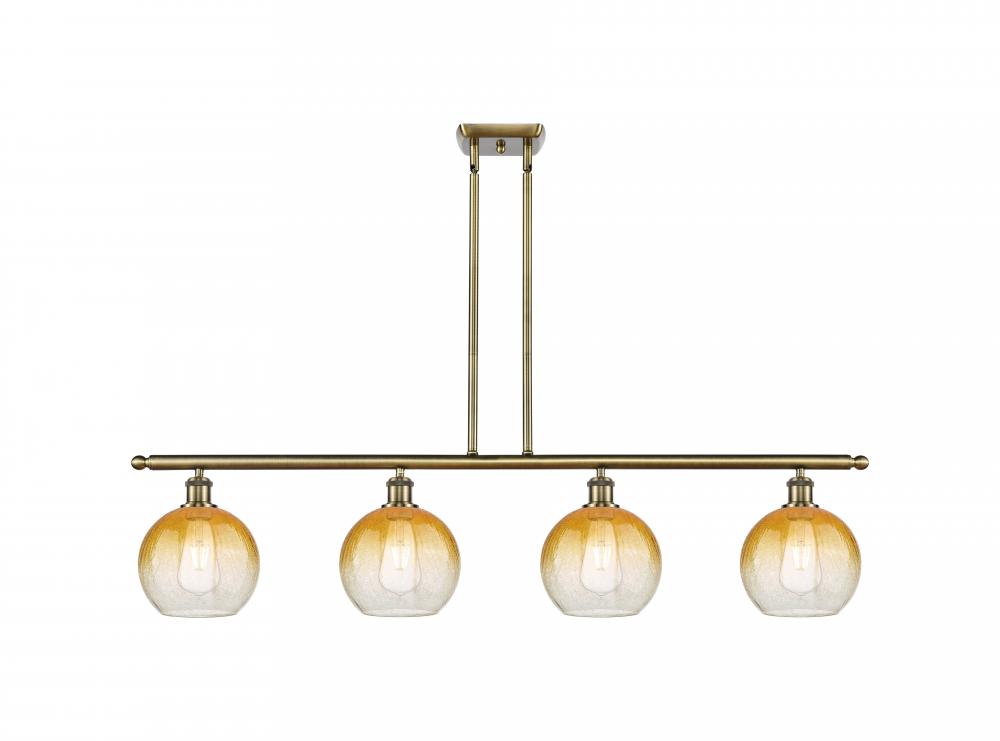 Brookhaven Globe - 4 Light - 48 inch - Antique Brass - Stem Hung - Island Light