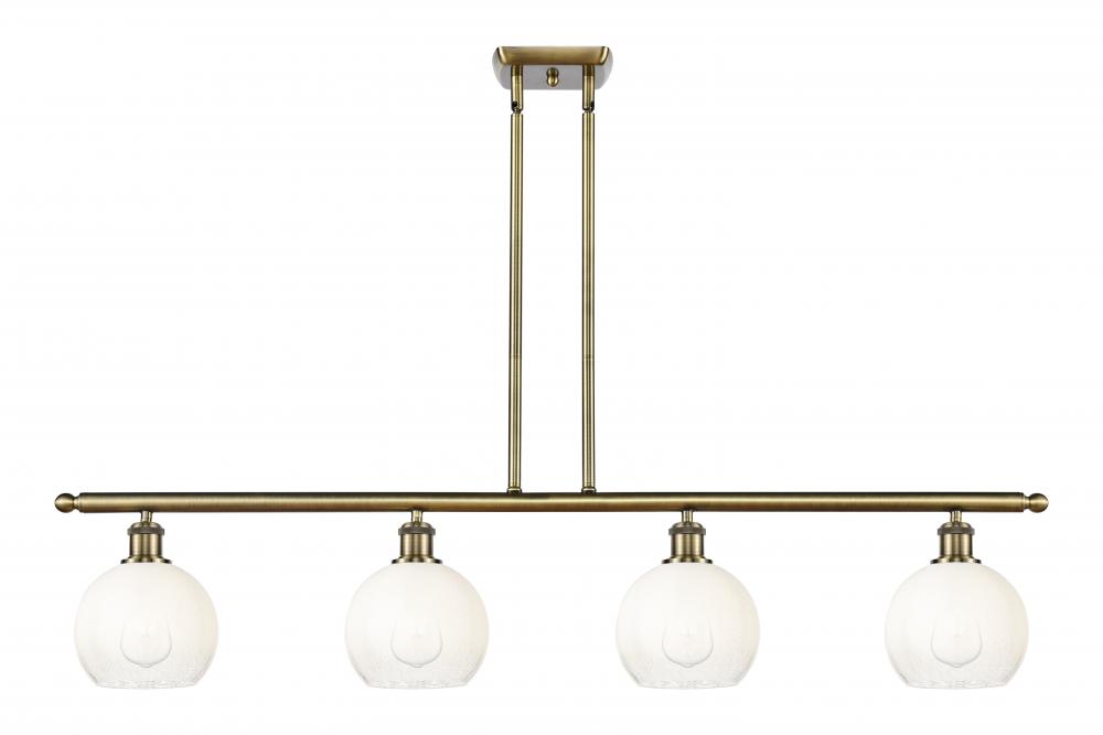 Brookhaven Globe - 4 Light - 48 inch - Antique Brass - Stem Hung - Island Light