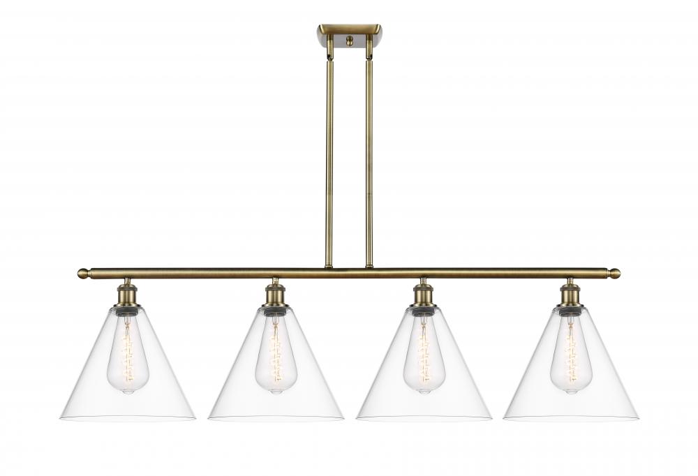 Berkshire - 4 Light - 50 inch - Antique Brass - Stem hung - Island Light