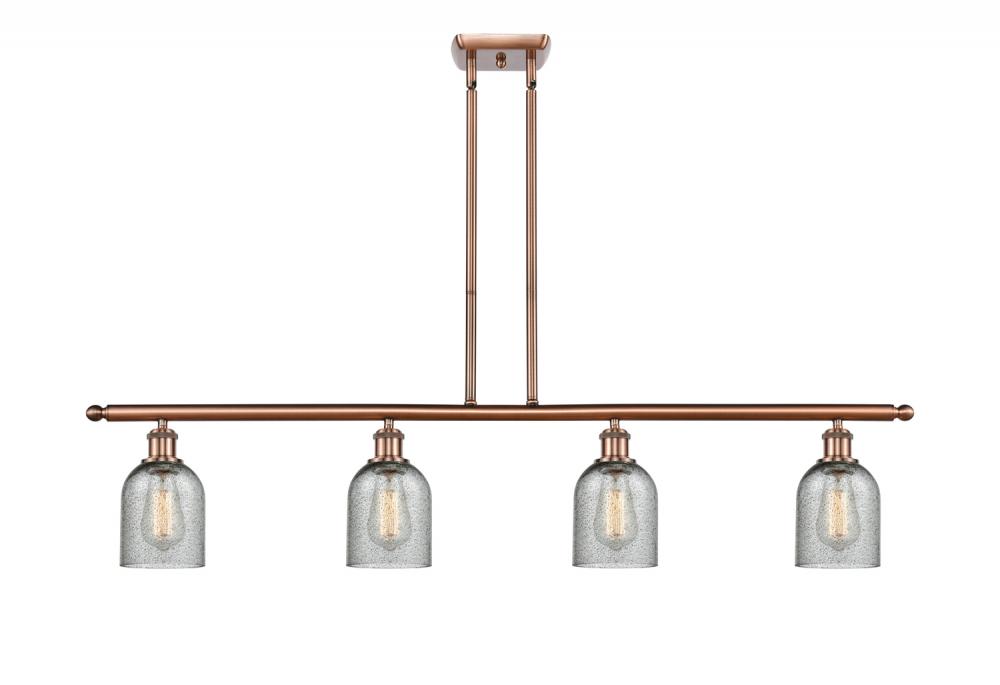 Caledonia - 4 Light - 48 inch - Antique Copper - Stem hung - Island Light