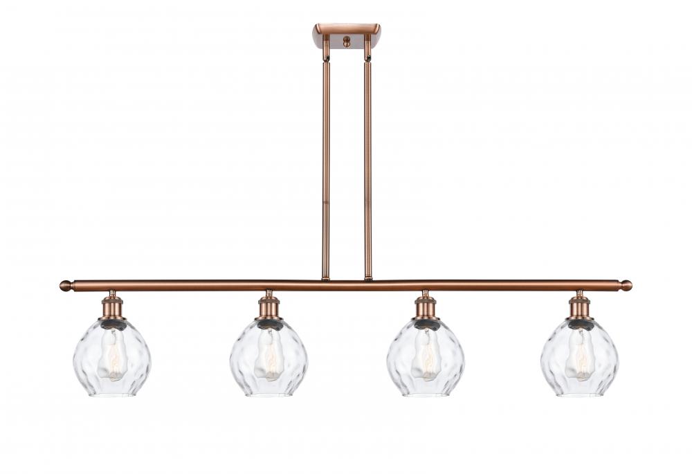 Waverly - 4 Light - 48 inch - Antique Copper - Stem hung - Island Light