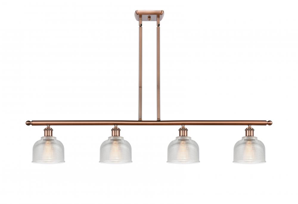 Dayton - 4 Light - 48 inch - Antique Copper - Cord hung - Island Light