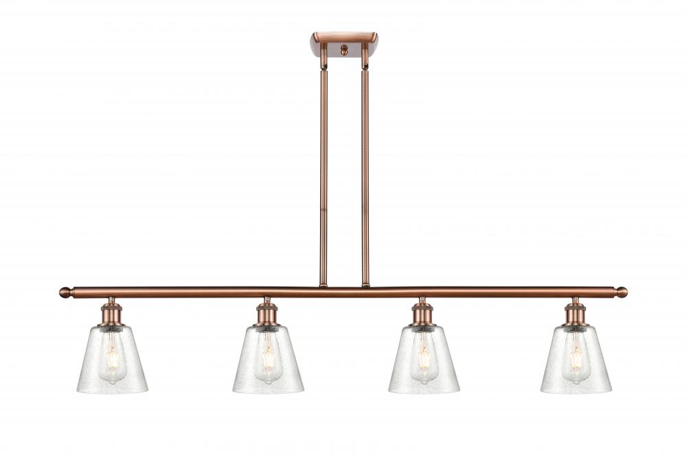 Caton - 4 Light - 48 inch - Antique Copper - Stem hung - Island Light