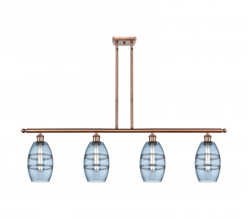 Vaz - 4 Light - 48 inch - Antique Copper - Stem hung - Island Light