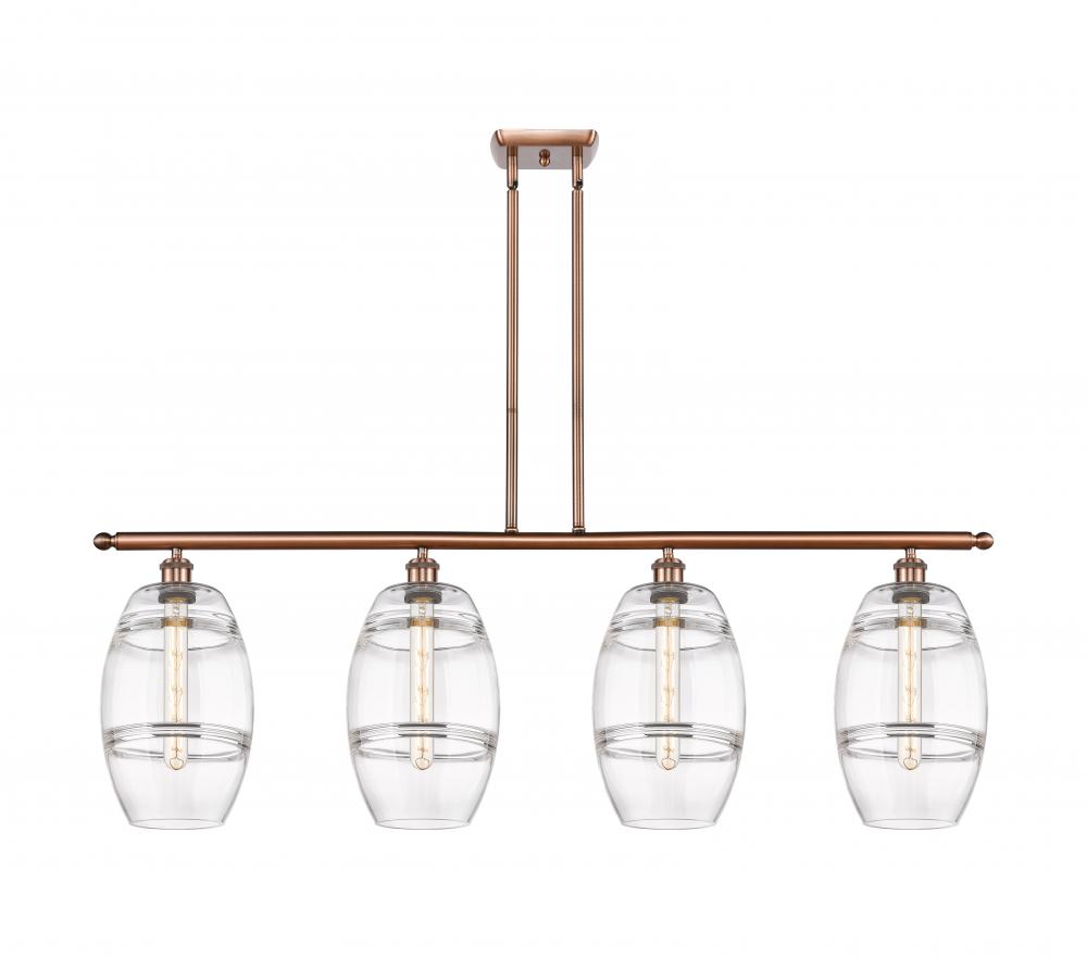 Vaz - 4 Light - 48 inch - Antique Copper - Stem hung - Island Light