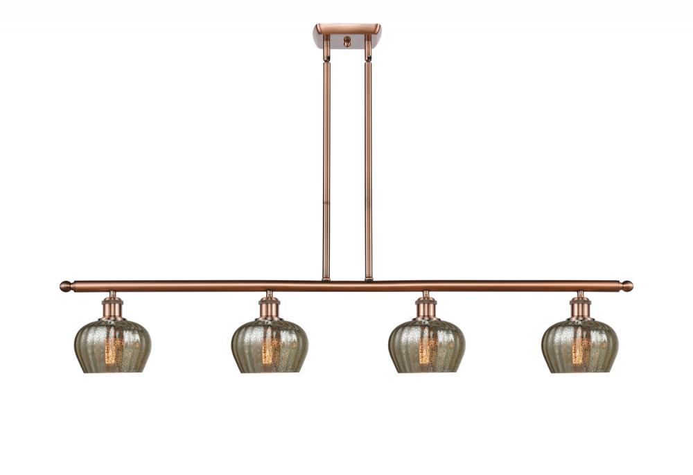 Fenton - 4 Light - 48 inch - Antique Copper - Stem hung - Island Light