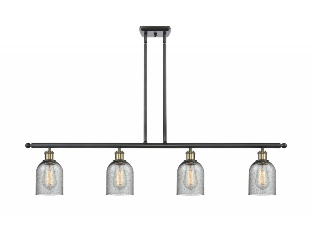 Caledonia - 4 Light - 48 inch - Black Antique Brass - Stem hung - Island Light