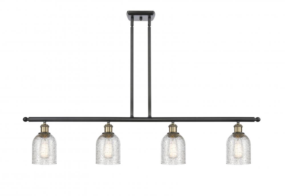 Caledonia - 4 Light - 48 inch - Black Antique Brass - Stem hung - Island Light