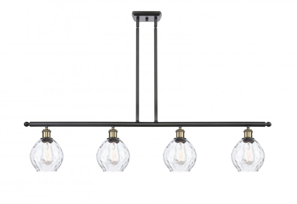 Waverly - 4 Light - 48 inch - Black Antique Brass - Stem hung - Island Light