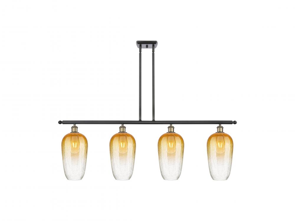 Brookhaven Flute - 4 Light - 48 inch - Black Antique Brass - Stem Hung - Island Light