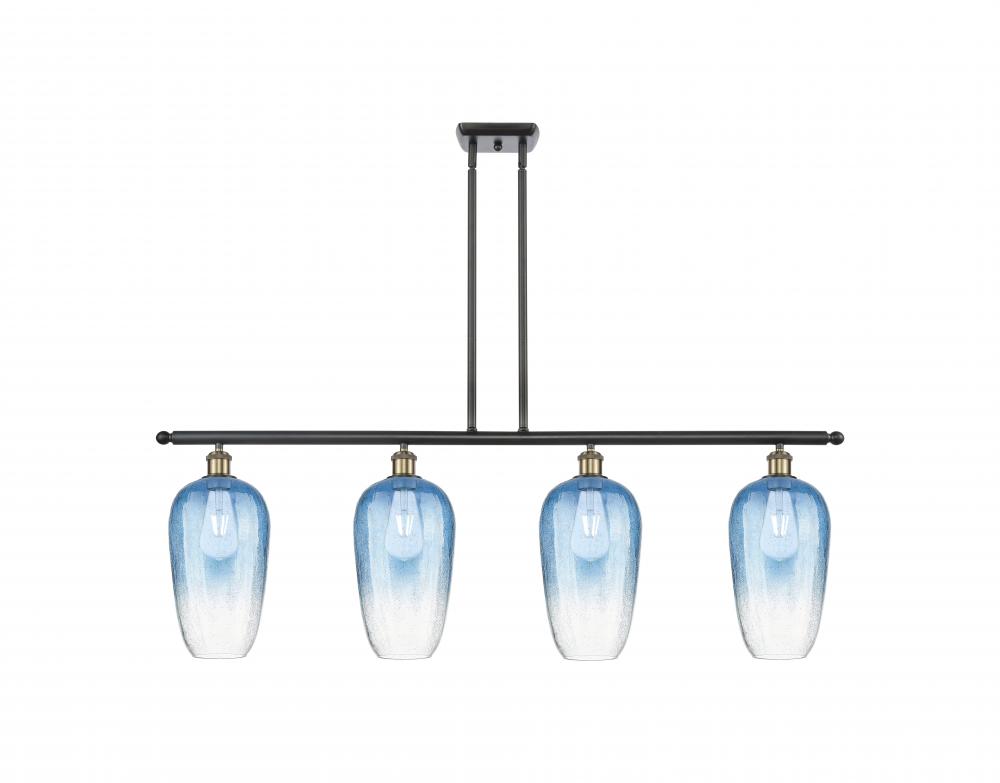 Brookhaven Flute - 4 Light - 48 inch - Black Antique Brass - Stem Hung - Island Light