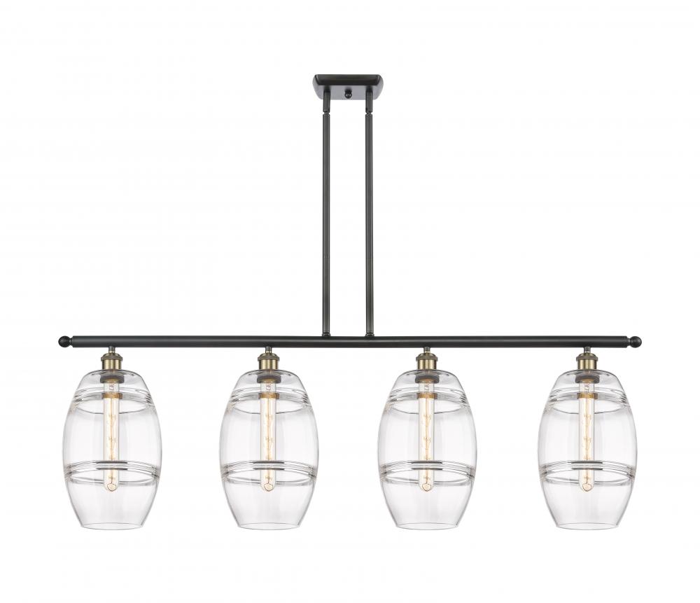 Vaz - 4 Light - 48 inch - Black Antique Brass - Stem hung - Island Light