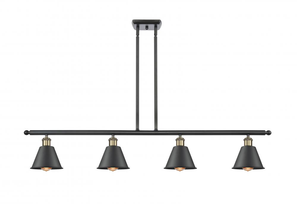 Smithfield - 4 Light - 48 inch - Black Antique Brass - Stem hung - Island Light