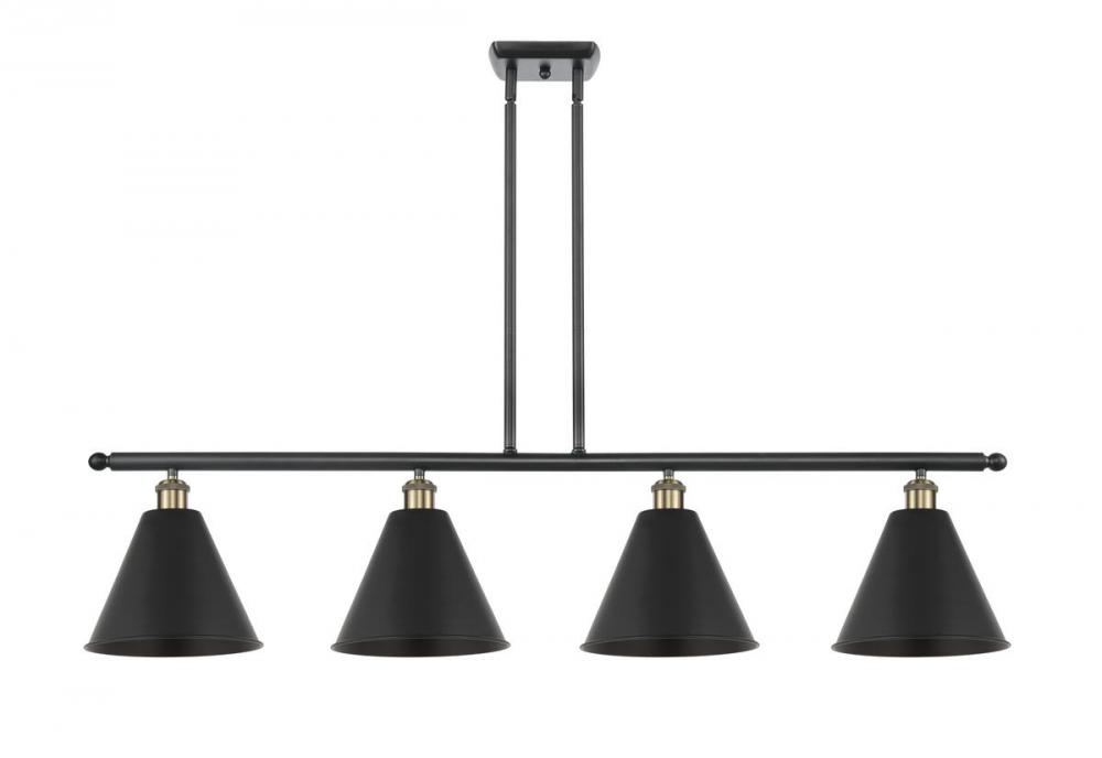 Berkshire - 4 Light - 50 inch - Black Antique Brass - Stem hung - Island Light