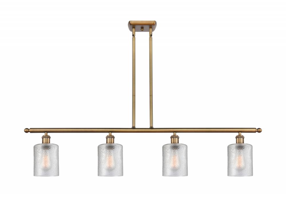 Cobbleskill - 4 Light - 48 inch - Brushed Brass - Stem hung - Island Light