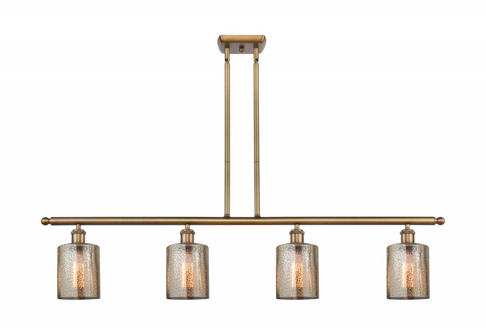 Cobbleskill - 4 Light - 48 inch - Brushed Brass - Stem hung - Island Light