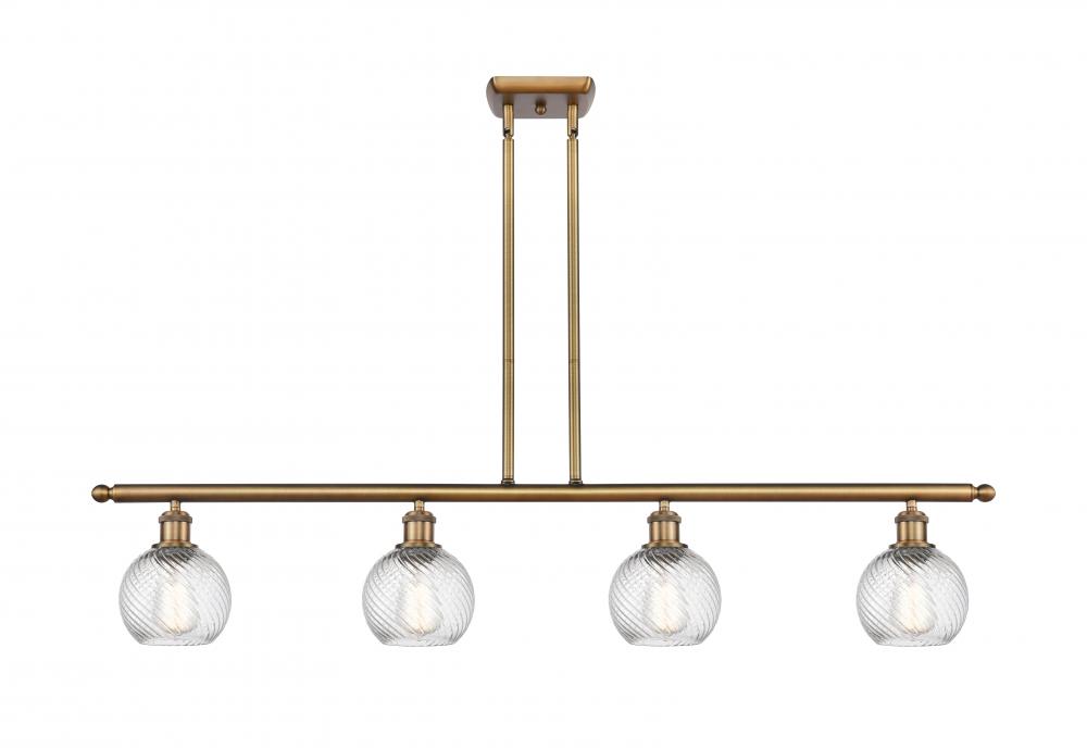 Small Twisted Swirl 4 Light Island Light part of the Ballston Collection