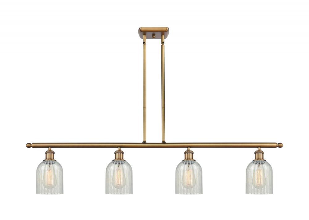 Caledonia - 4 Light - 48 inch - Brushed Brass - Stem hung - Island Light