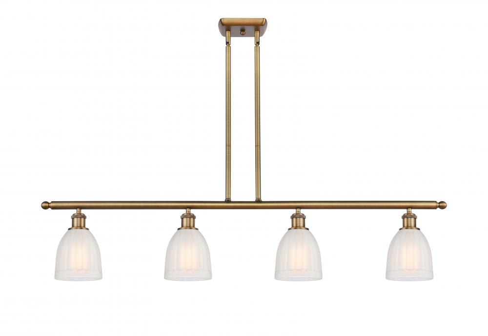 Brookfield - 4 Light - 48 inch - Brushed Brass - Stem hung - Island Light