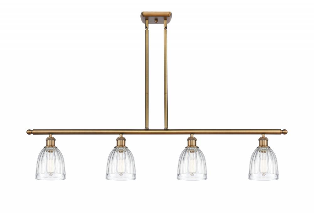 Brookfield - 4 Light - 48 inch - Brushed Brass - Stem hung - Island Light