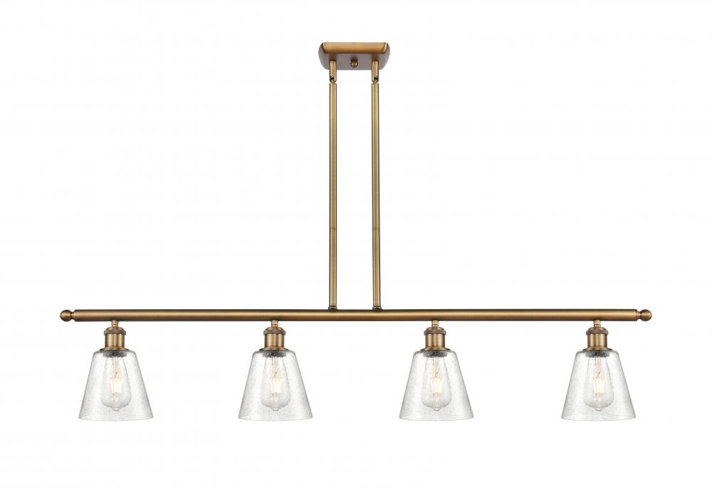 Caton - 4 Light - 48 inch - Brushed Brass - Stem hung - Island Light
