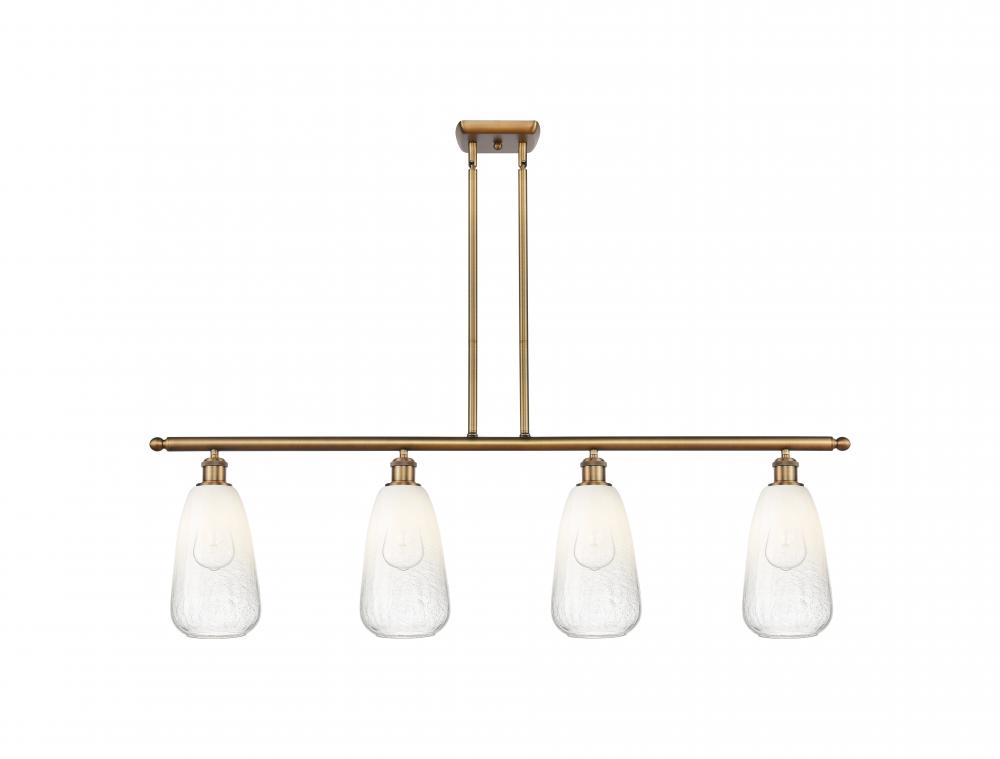 Brookhaven Almond - 4 Light - 48 inch - Brushed Brass - Stem Hung - Island Light