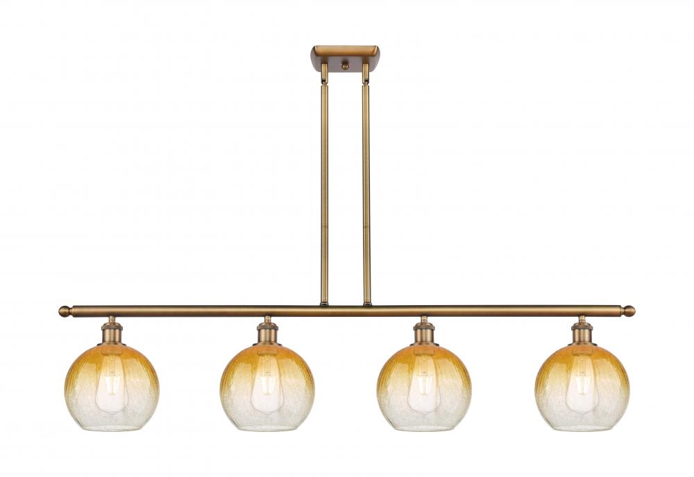 Brookhaven Globe - 4 Light - 48 inch - Brushed Brass - Stem Hung - Island Light