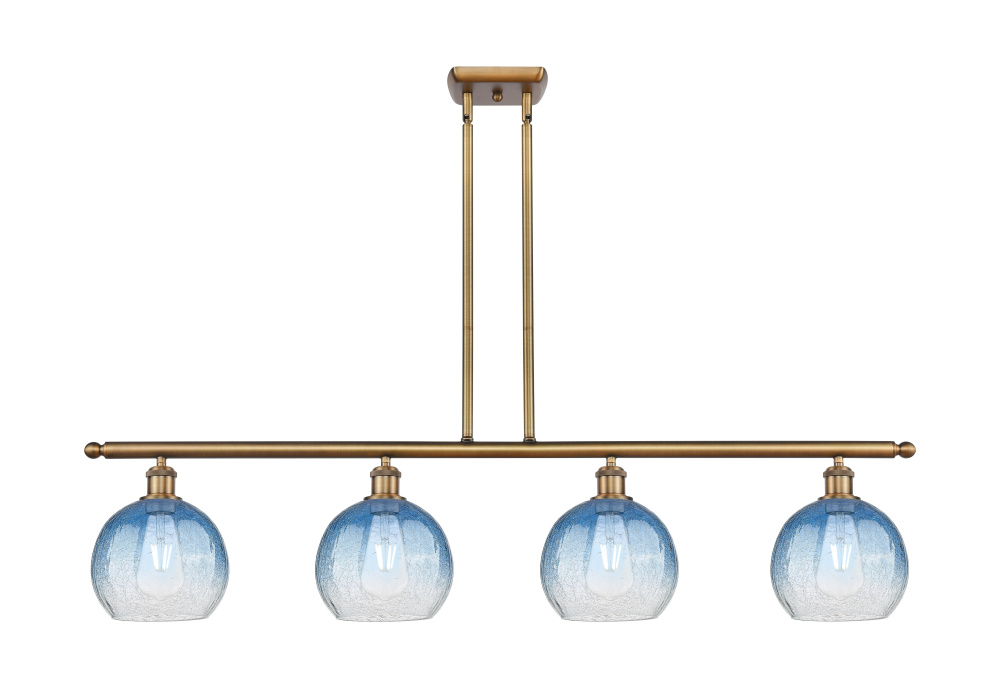 Brookhaven Globe - 4 Light - 48 inch - Brushed Brass - Stem Hung - Island Light