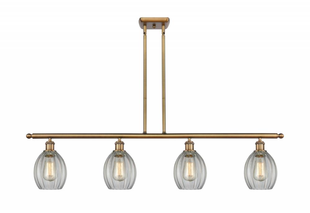 Eaton - 4 Light - 48 inch - Brushed Brass - Stem hung - Island Light