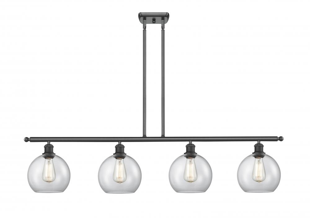 Athens - 4 Light - 48 inch - Matte Black - Stem hung - Island Light