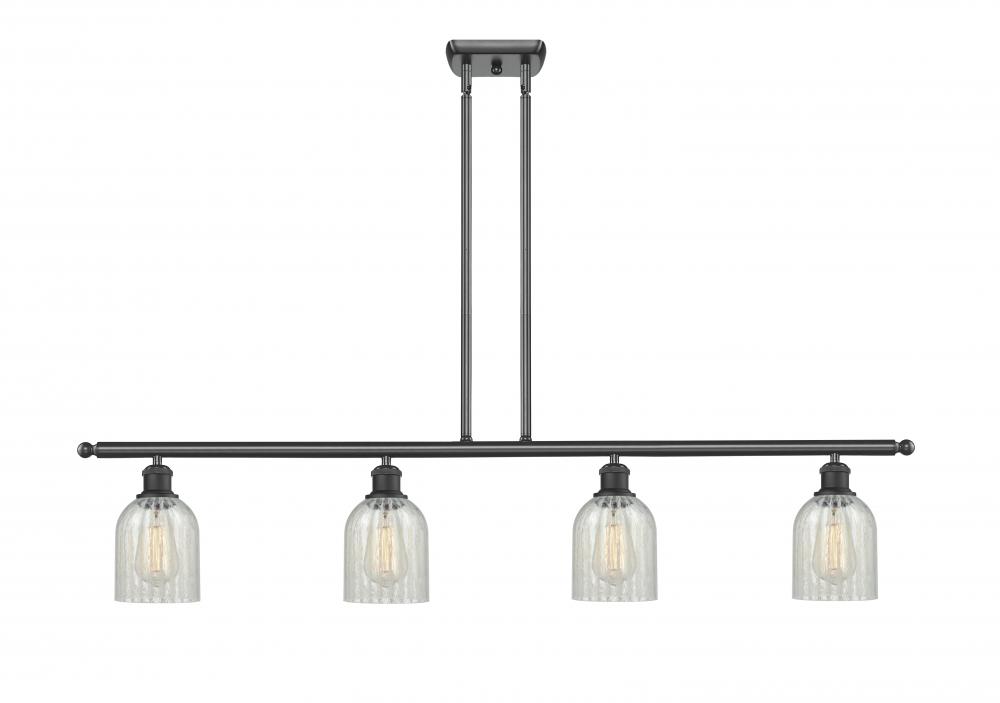 Caledonia - 4 Light - 48 inch - Matte Black - Stem hung - Island Light