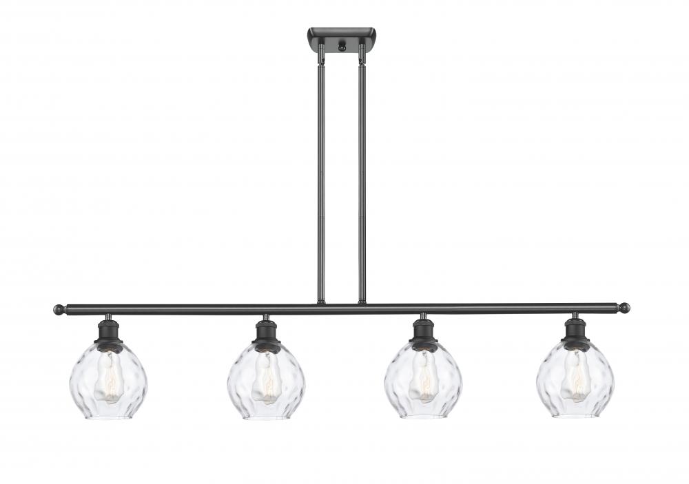 Waverly - 4 Light - 48 inch - Matte Black - Stem hung - Island Light