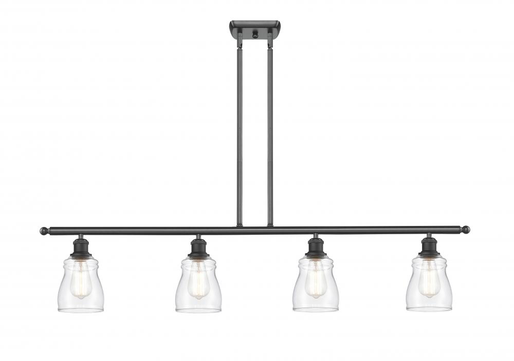 Ellery - 4 Light - 48 inch - Matte Black - Stem hung - Island Light