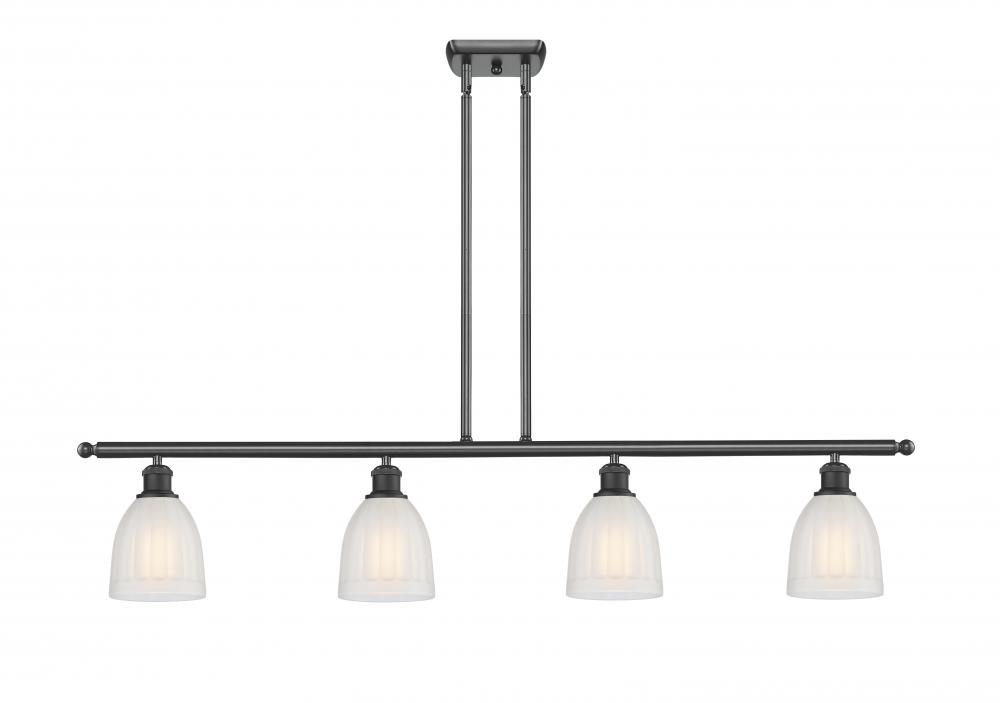 Brookfield - 4 Light - 48 inch - Matte Black - Stem hung - Island Light