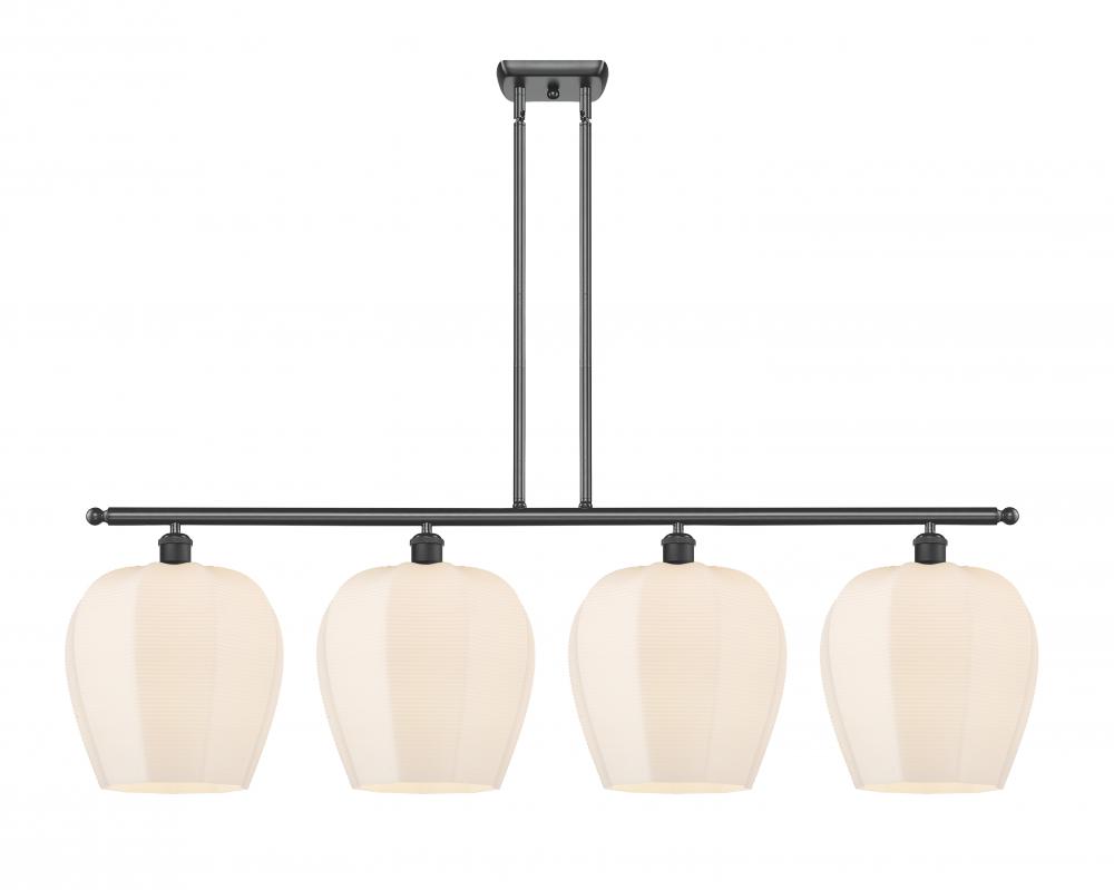 Norfolk - 4 Light - 50 inch - Matte Black - Stem hung - Island Light