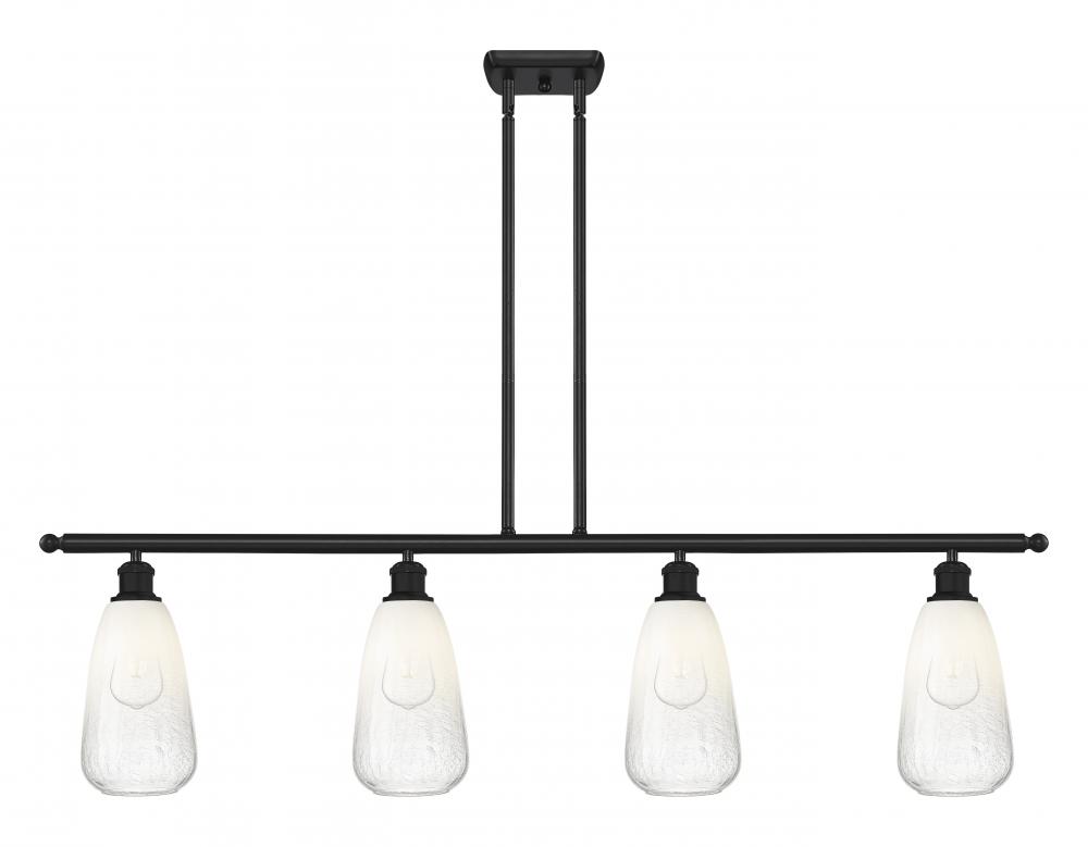 Brookhaven Almond - 4 Light - 48 inch - Matte Black - Stem Hung - Island Light