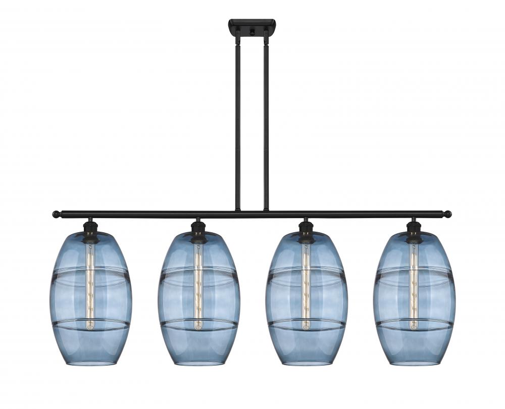 Vaz - 4 Light - 48 inch - Matte Black - Stem hung - Island Light