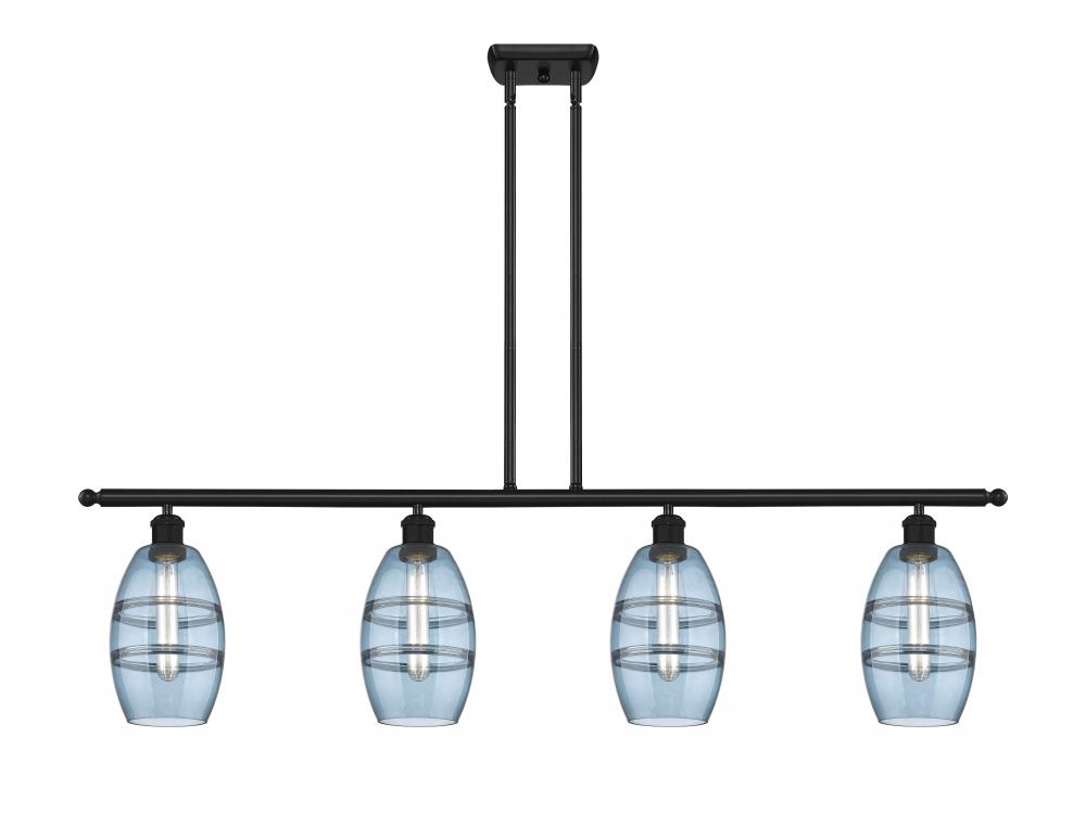 Vaz - 4 Light - 48 inch - Matte Black - Stem hung - Island Light