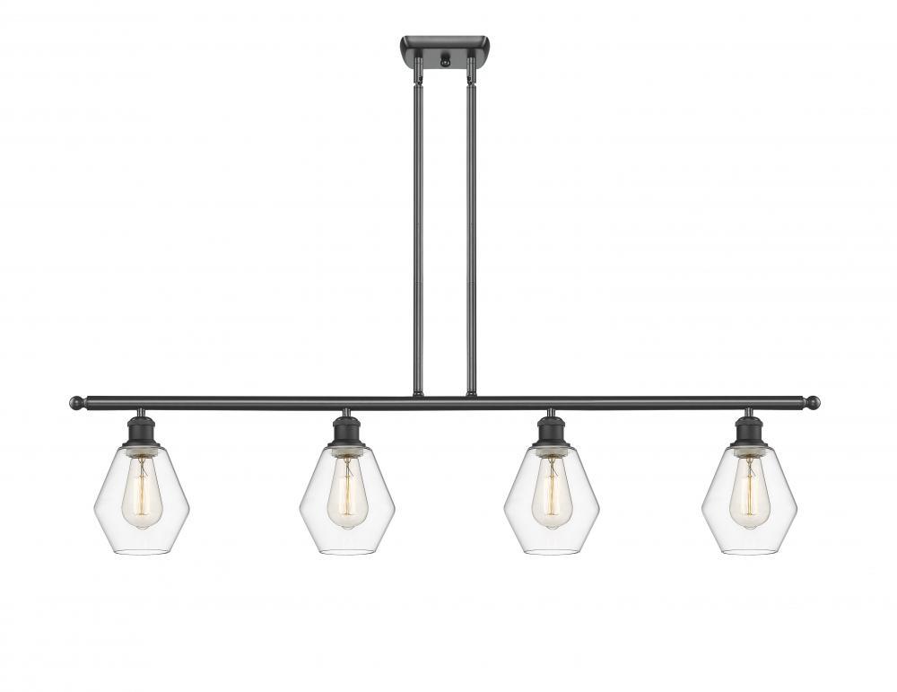 Cindyrella - 4 Light - 48 inch - Matte Black - Stem hung - Island Light