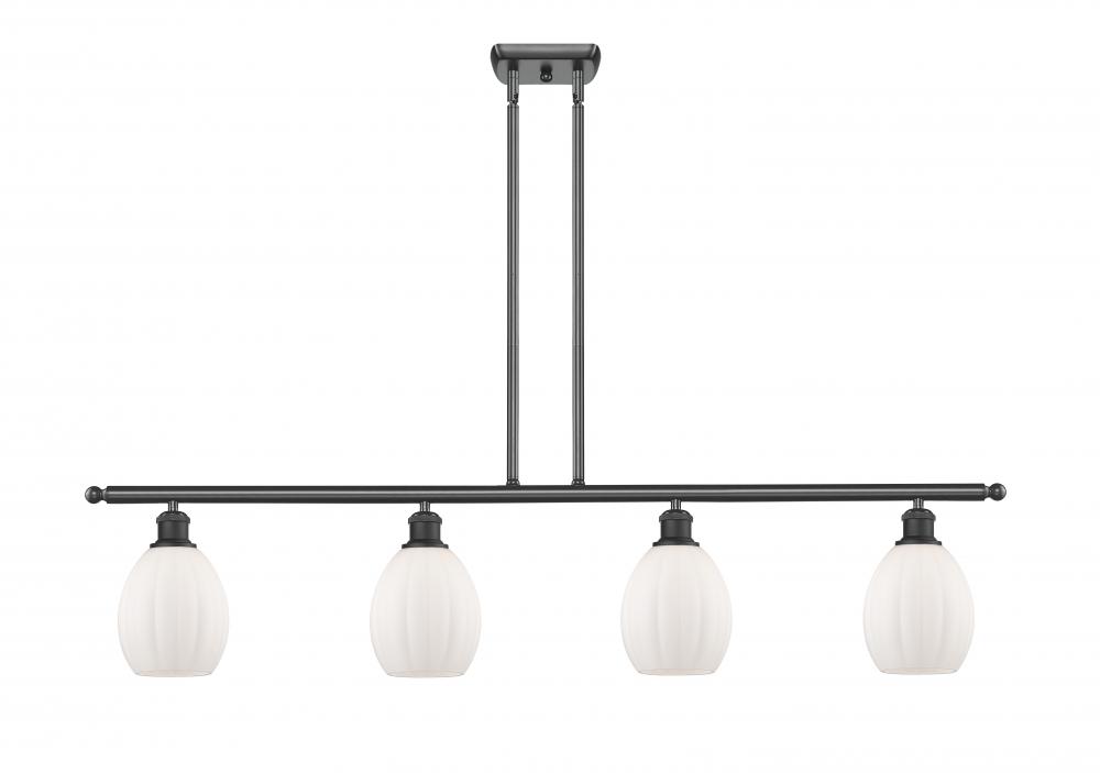 Eaton - 4 Light - 48 inch - Matte Black - Stem hung - Island Light