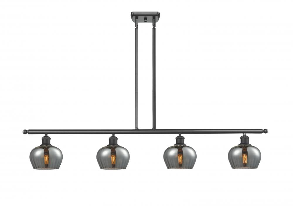 Fenton - 4 Light - 48 inch - Matte Black - Stem hung - Island Light