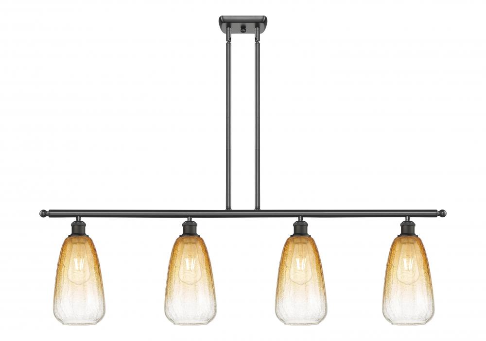 Brookhaven Almond - 4 Light - 48 inch - Oil Rubbed Bronze - Stem Hung - Island Light